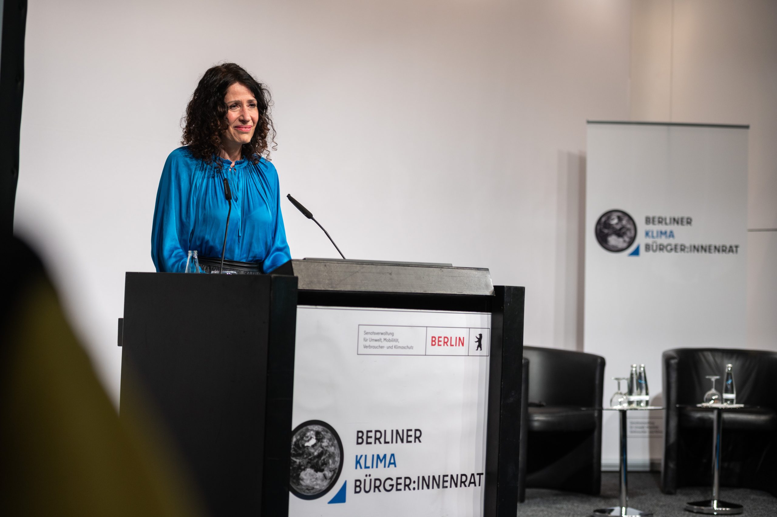Die Senatorin für Klimaschutz bei der Auftaktveranstaltung.